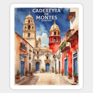 Cadereyta de Montes Queretaro Mexico Vintage Tourism Travel Sticker